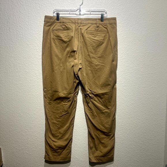 J. Crew Girlfriend Chino Pants Womens 14 Brown Cotton Stretch High Rise Tapered - Picture 11 of 16